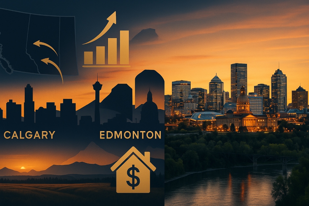 Alberta real estate investment opportunity - Edmonton vs Calgary market comparison