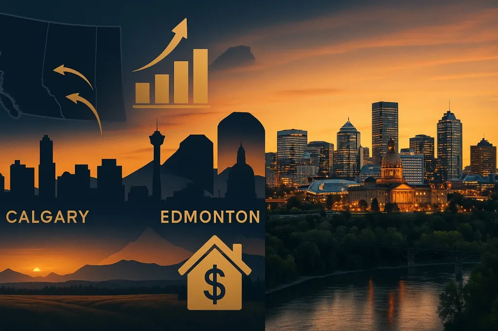 Alberta real estate investment opportunity - Edmonton vs Calgary market comparison